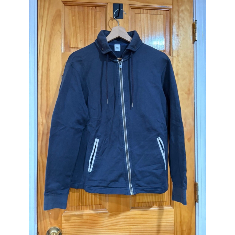 Takeo Kikuchi Men’s Zip Hoodie Jacket Navy Blue Cotton Full Zip Sz 3 Japan